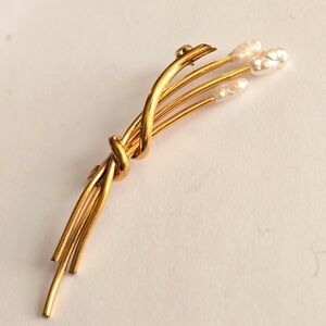 Vintage Winard brooch Gold Filled Cultured Freshwater Pearl Pin pearlcore